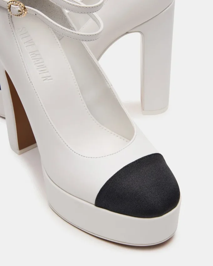 Peyton in pelle bianca