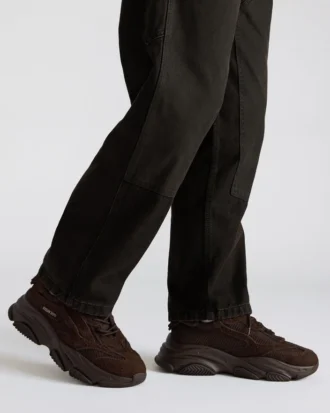 Possess in pelle scamosciata marrone