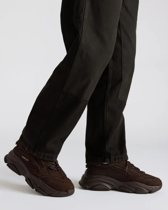 Possess in pelle scamosciata marrone