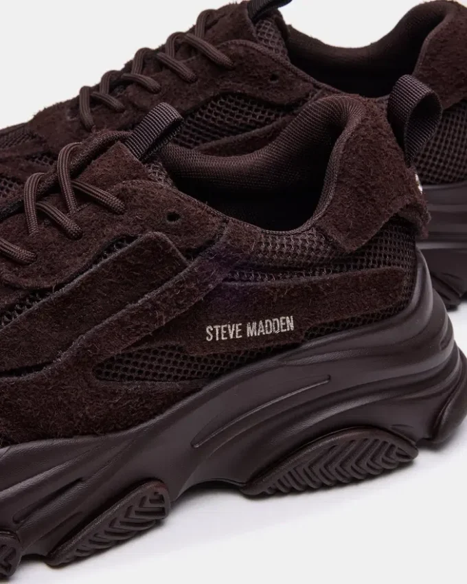 Possess in pelle scamosciata marrone