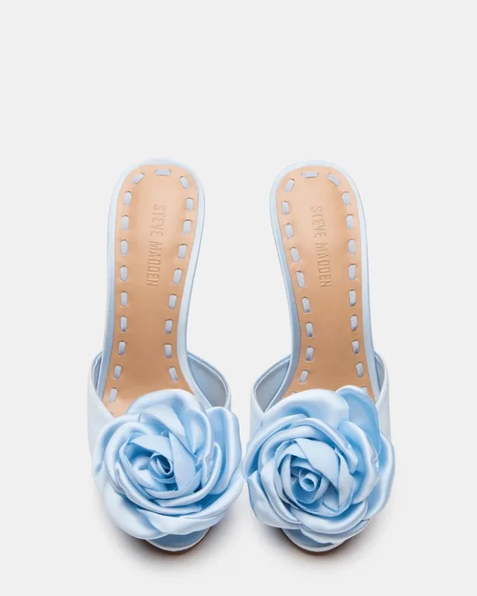 Priya Flower in raso blu