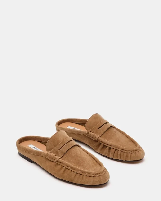 Rafe in pelle scamosciata color tortora