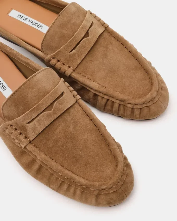 Rafe in pelle scamosciata color tortora