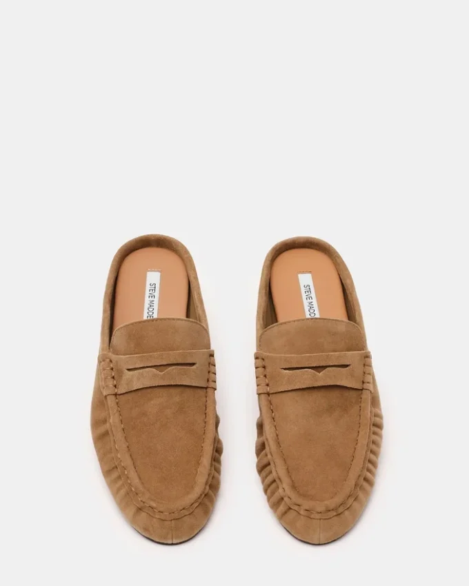 Rafe in pelle scamosciata color tortora