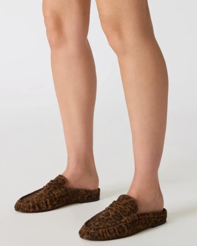 Rafe in pelle scamosciata leopardata