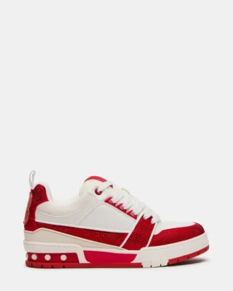 Rosso Skater/Bianco con strass