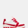 Rosso Skater/Bianco con strass
