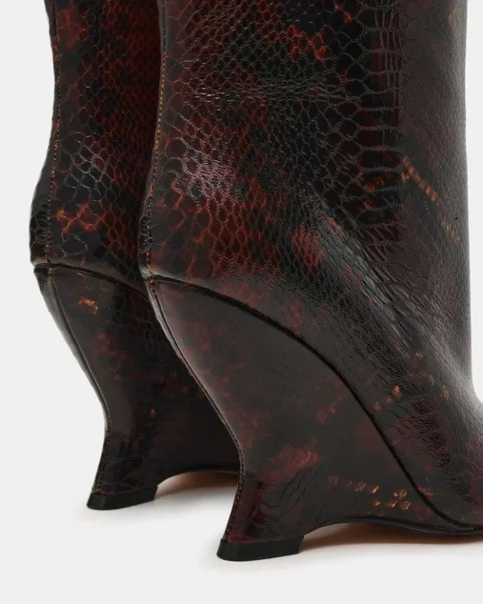 Rylix in pelle serpente marrone