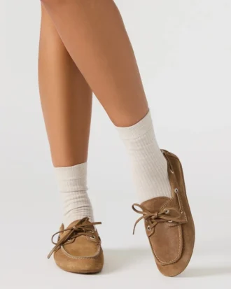 Sag in pelle scamosciata color tortora