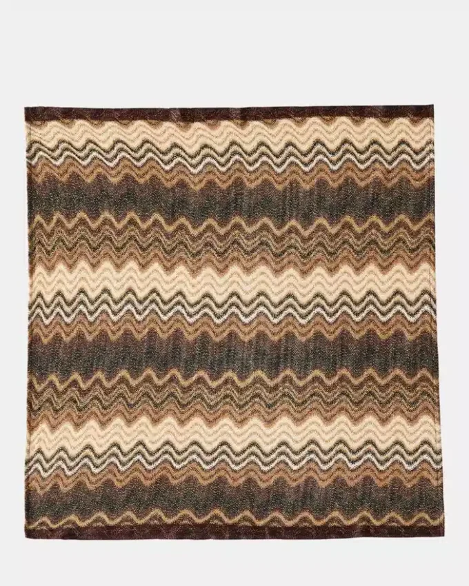 Sciarpa quadrata ondulata luccicante neutra