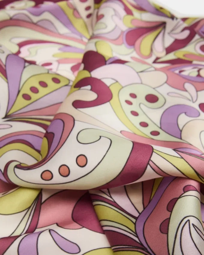 Sciarpa stampata color lavanda