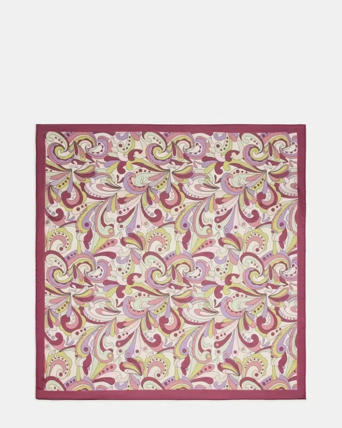 Sciarpa stampata color lavanda