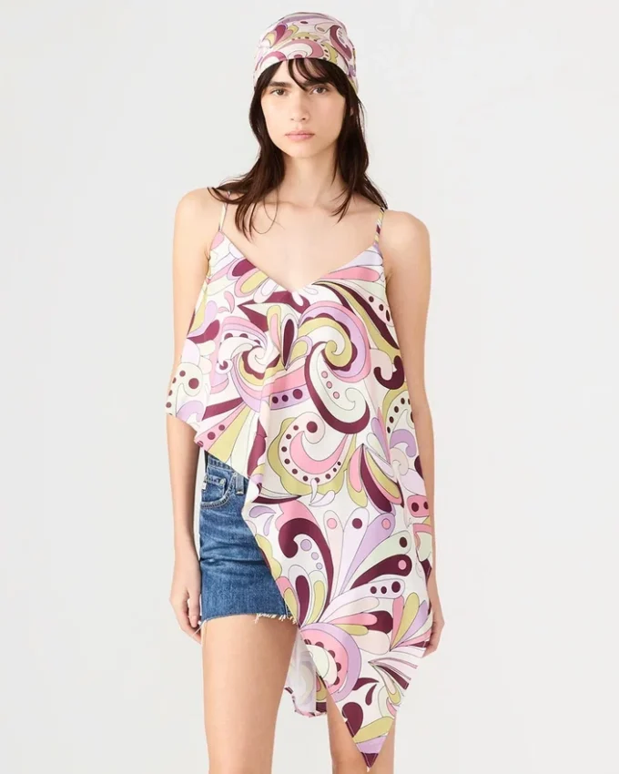 Sciarpa stampata color lavanda