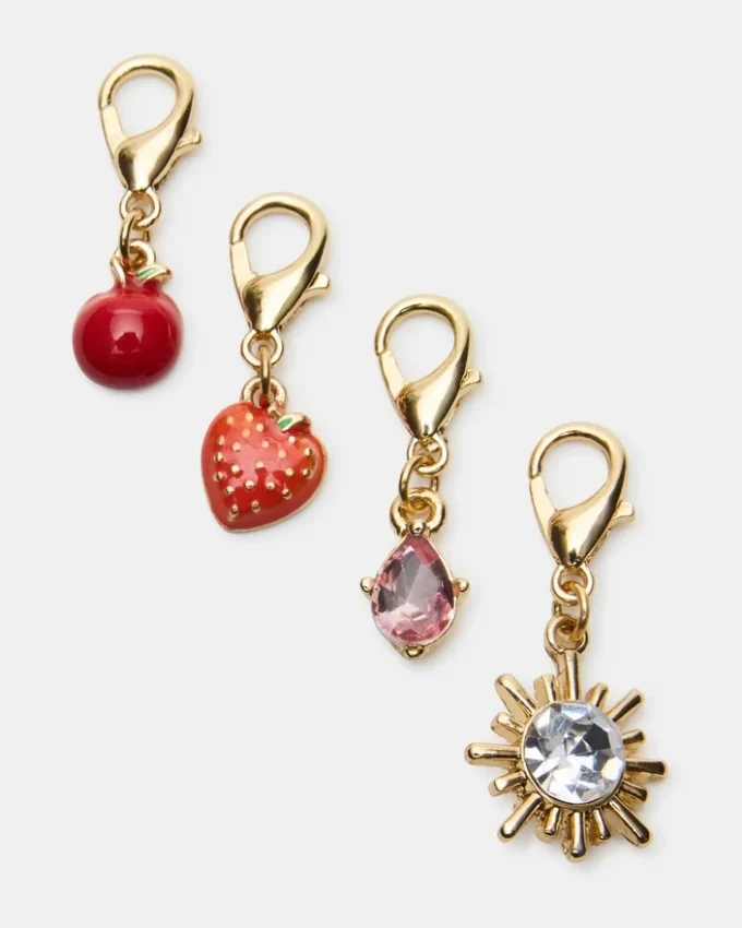 Set di cavigliere con ciondoli a forma di ciliegia