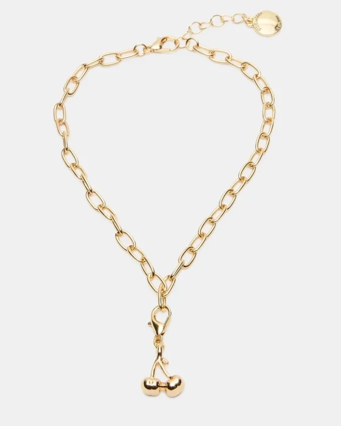 Set di cavigliere con ciondoli a forma di ciliegia