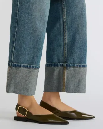 Shay in pelle color oliva