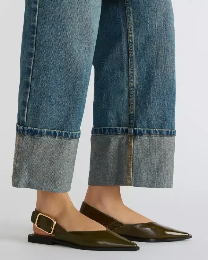 Shay in pelle color oliva