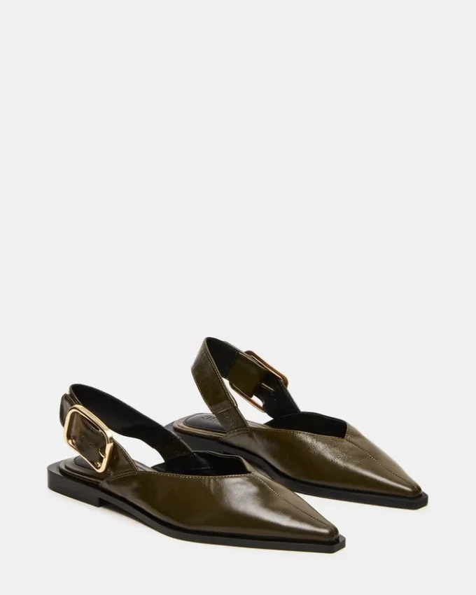 Shay in pelle color oliva