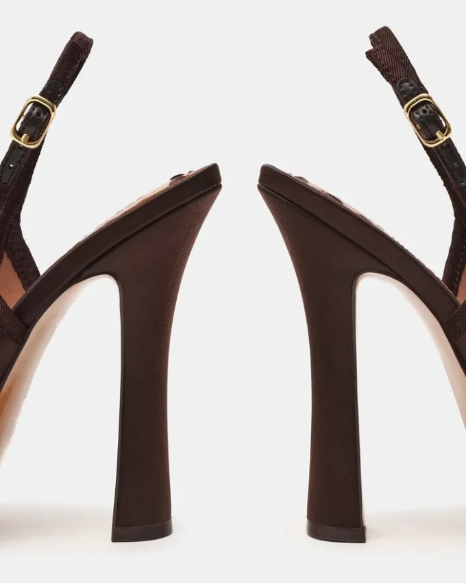 Sofie in raso marrone