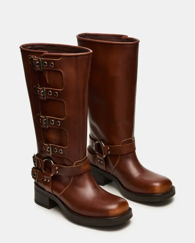 Stivali al polpaccio largo Rocky Cognac invecchiati