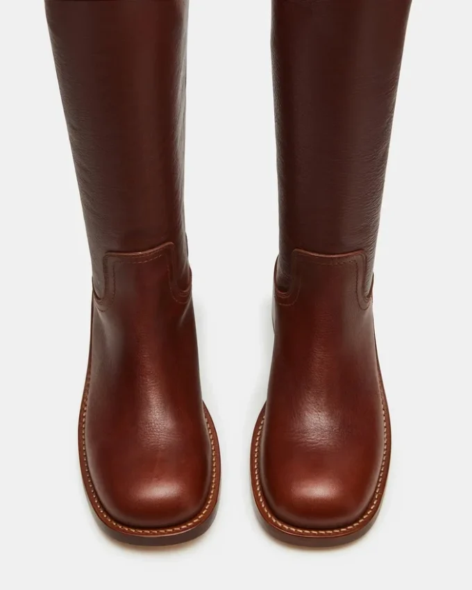 Stivali Riggs Rust in pelle a gambale largo