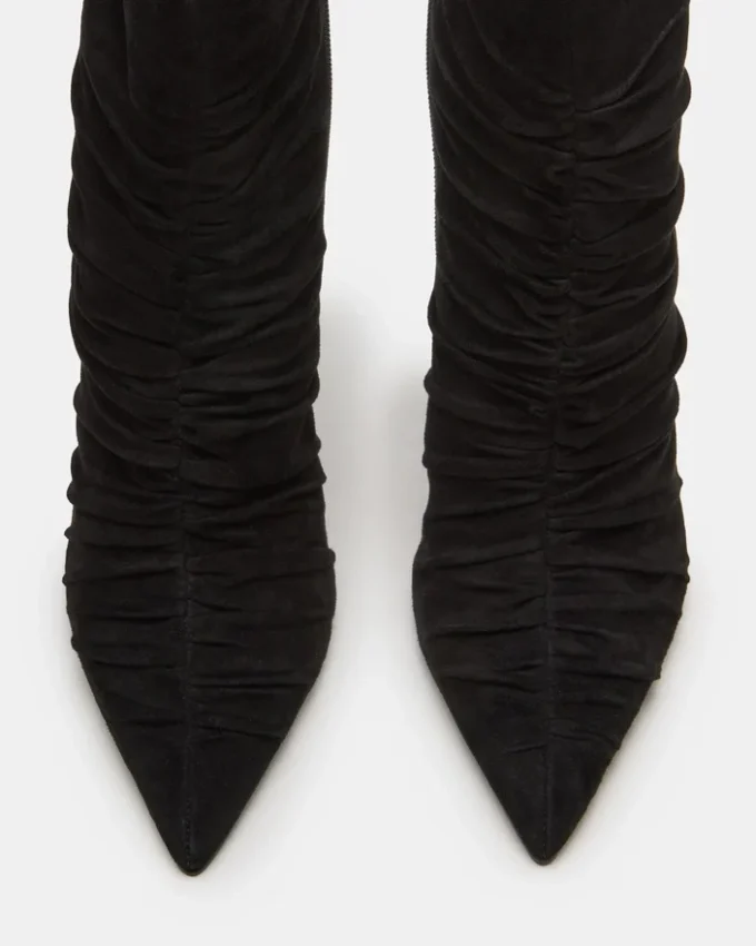 Tease in pelle scamosciata nera