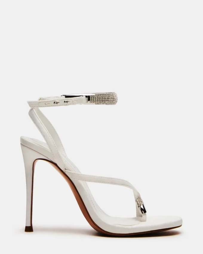 Tia con strass in raso bianco Tia con strass in raso bianco