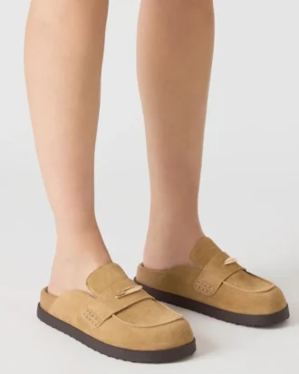 Tobin in pelle scamosciata color castagna