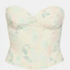 Top a corsetto Roselia color pesca-beige