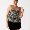 Top Bodi Nero Multicolore