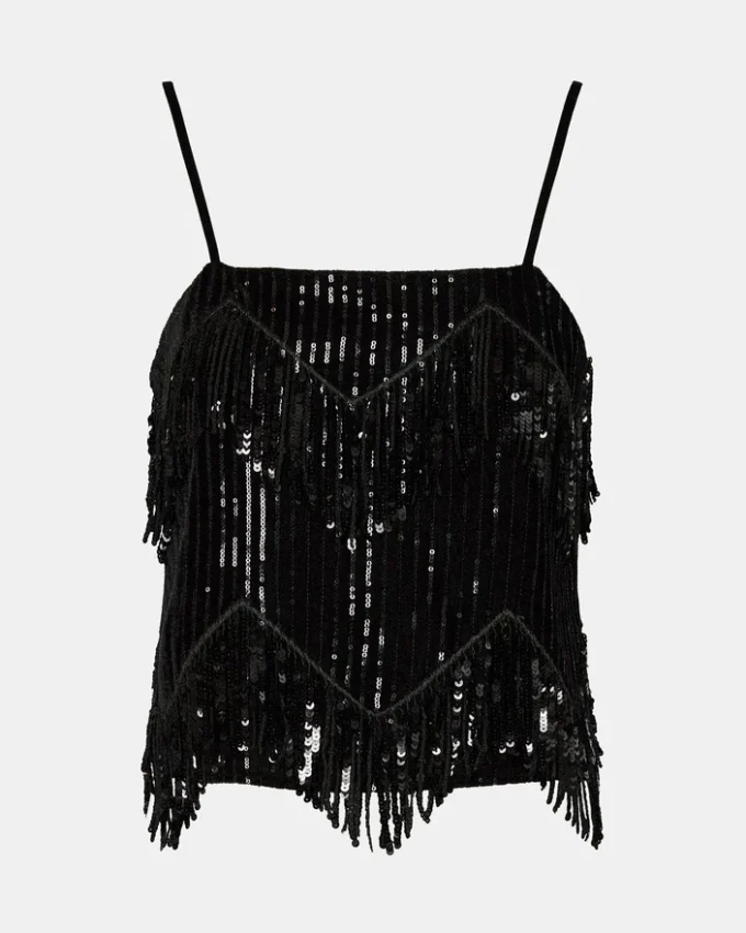 Top con paillettes Blakelyn Nero Top con paillettes Blakelyn Nero