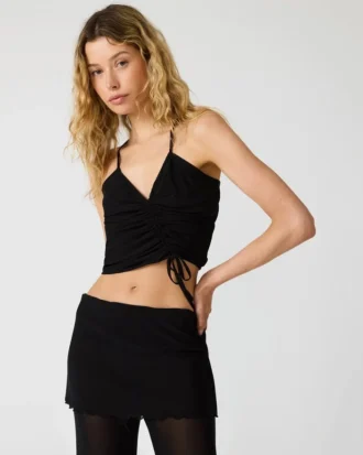 Top in maglia Judee Nero