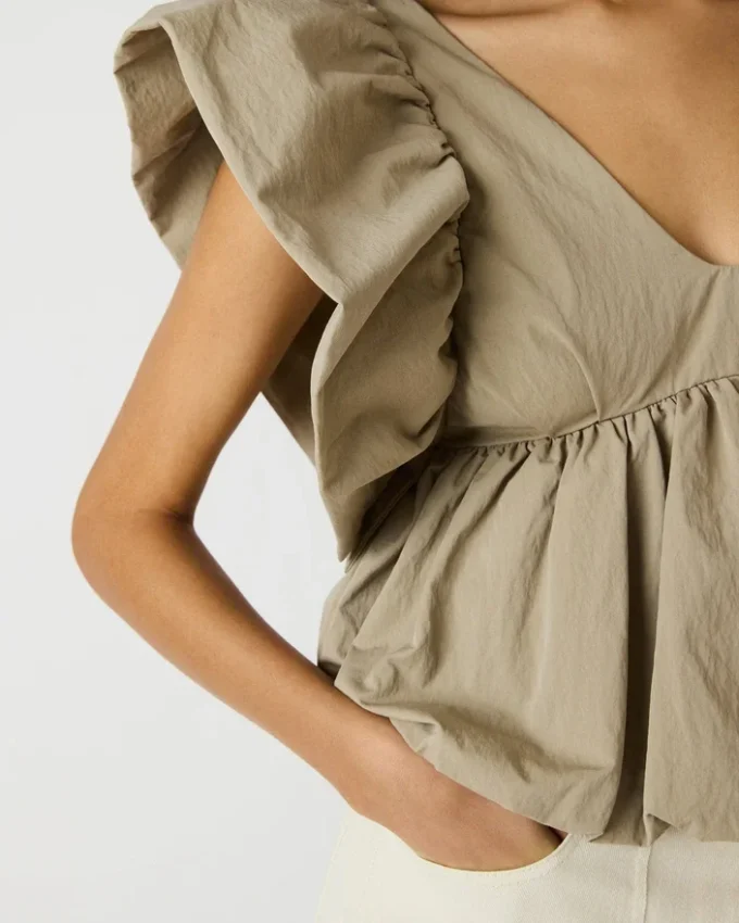 Top Saskya color kaki Top Saskya color kaki