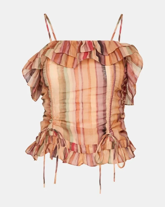 Top Shilloh a righe multicolori Top Shilloh a righe multicolori