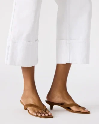 Tracie in pelle scamosciata color castagna