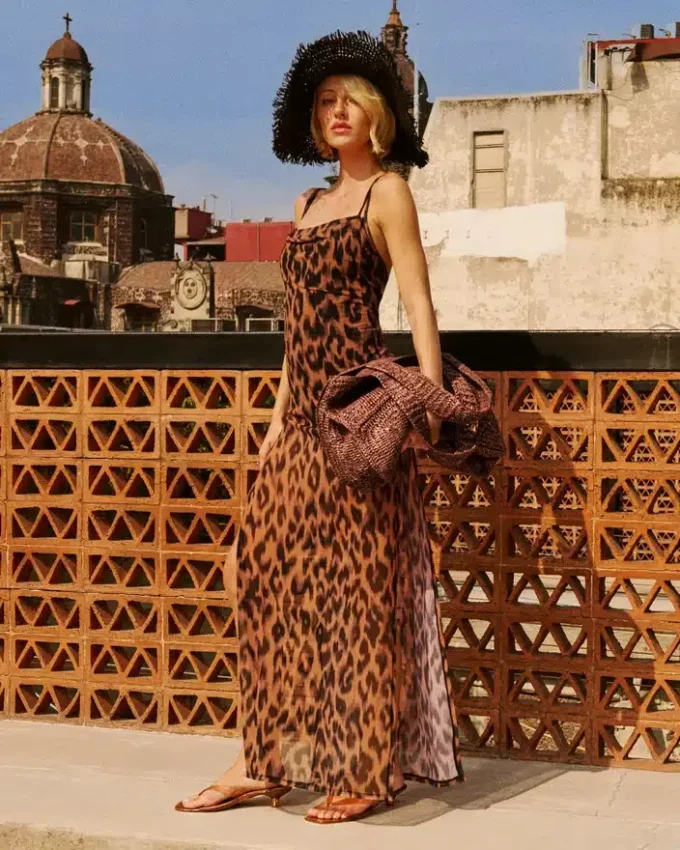 Copricostume Static Leopard Bikini Natural