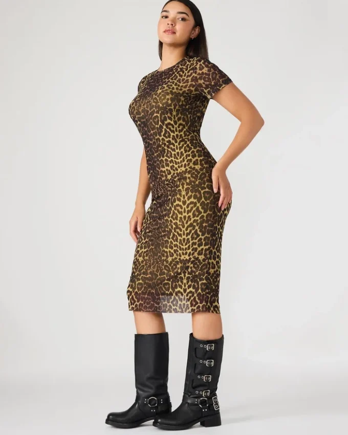 Vestito Hailee a maniche corte con stampa Hot Spots