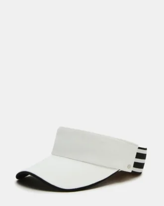 Visiera ricamata bianca